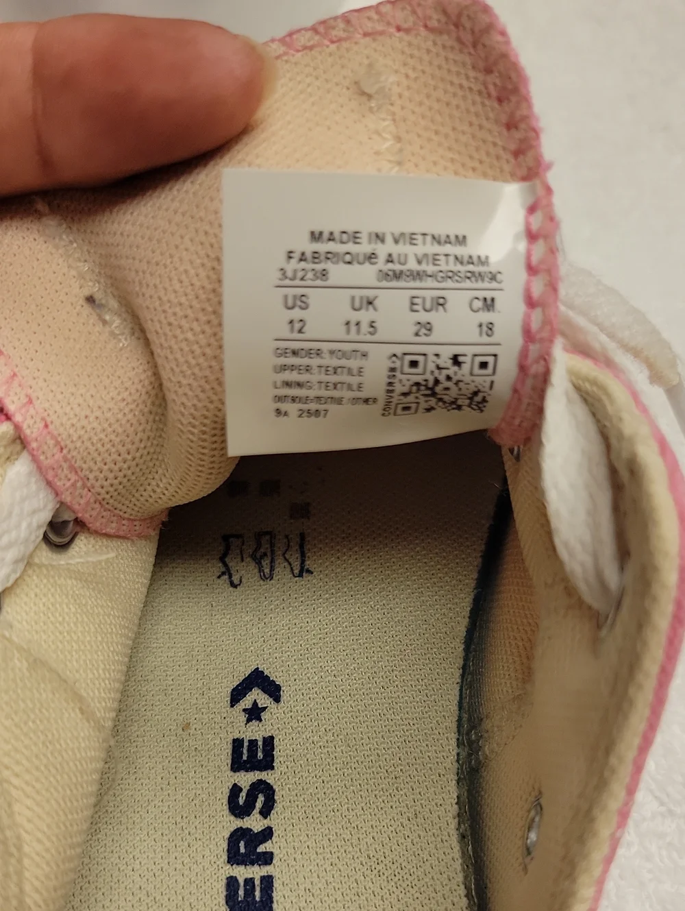 Converse Kids Pink Canvas Low Top Sneakers